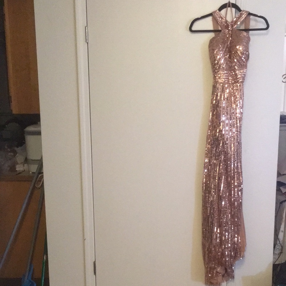 Gold sequin gown